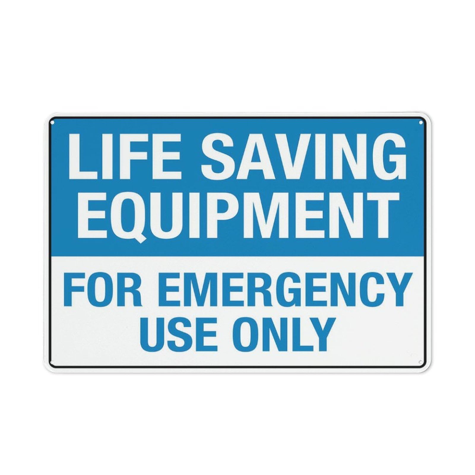 Peiyeety A01 Life Saving Equipment Sign Warning Tin Sign Home Kitchen Farm Garden Garage Wall Decor 12X16 Inches
