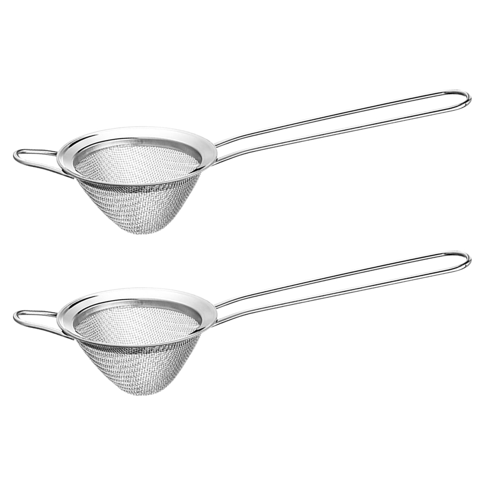 Xelmorant 2 Pack Cocktail Strainer Fine Mesh Sieve, 20x7cm Stainless Steel Cone Shaped Bar Strainer, Perfect for Cocktails and Tea
