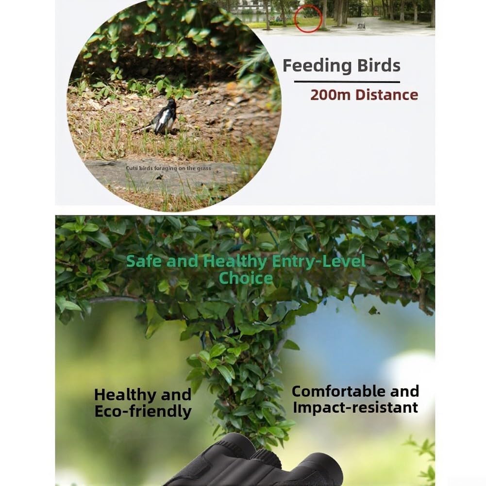 Binocolo compatto 10x25 HD per bird watching (KHA03-8x21) | Ingrandimento 10x, immagine HD chiara, perfetta per uccelli, animali e piante all'aperto