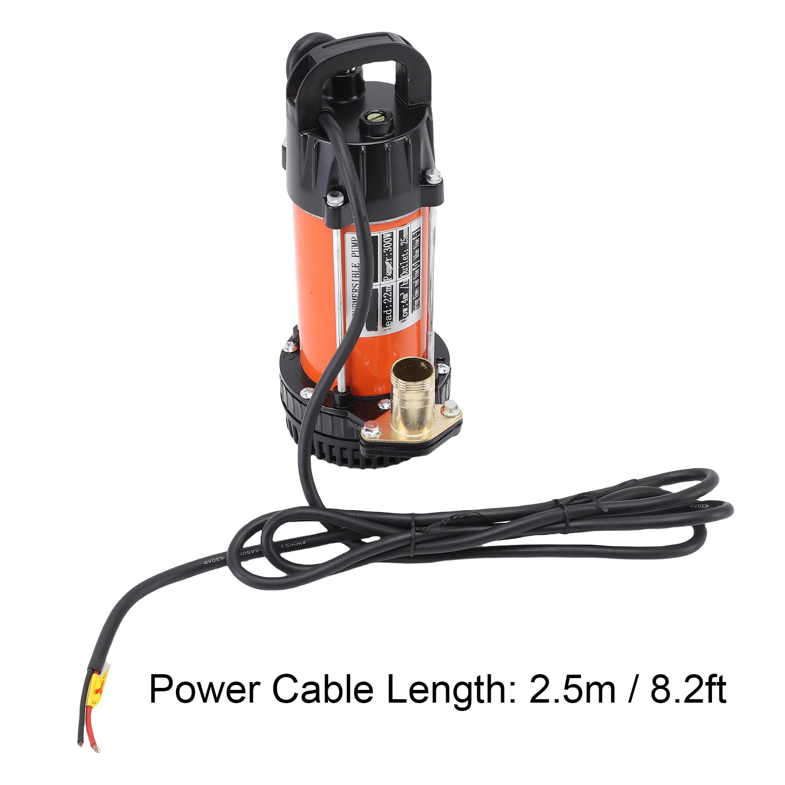 FTVOGUE Bomba Sumergible Solar 300W, Bomba de Pozo Profundo con Motor Sin Escobillas de Acero Inoxidable, Flujo Máximo de 4m3/h, Ideal para Granjas y Ganadería (DC12V)