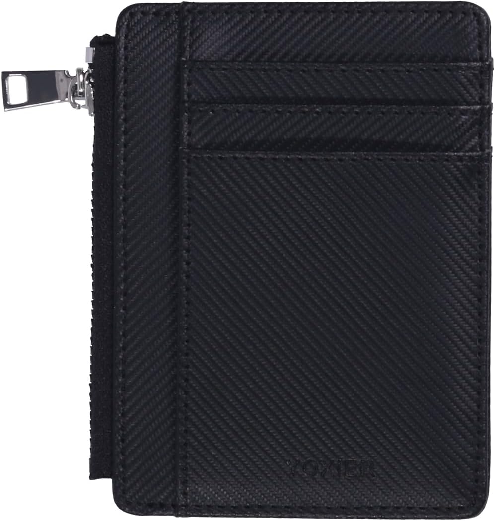 YOXIER Leather credit card holder,Slim Minimalist Card case, Front Pocket Card case, RFID Blocking, Credit Card Holder for Men & Women ,Card holder for men
