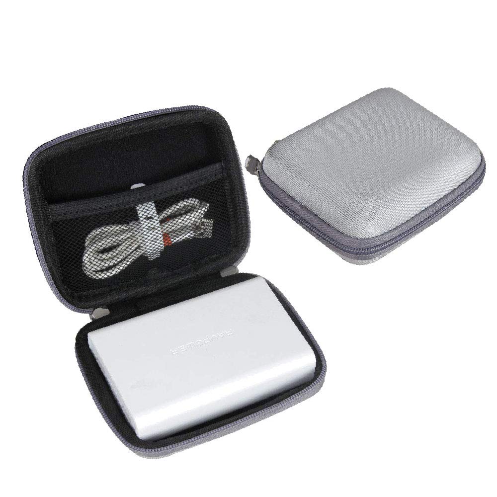 Hermitshell Hard EVA Travel Case for Portable Charger RAVPower 10000mAh Power Bank (Silver)