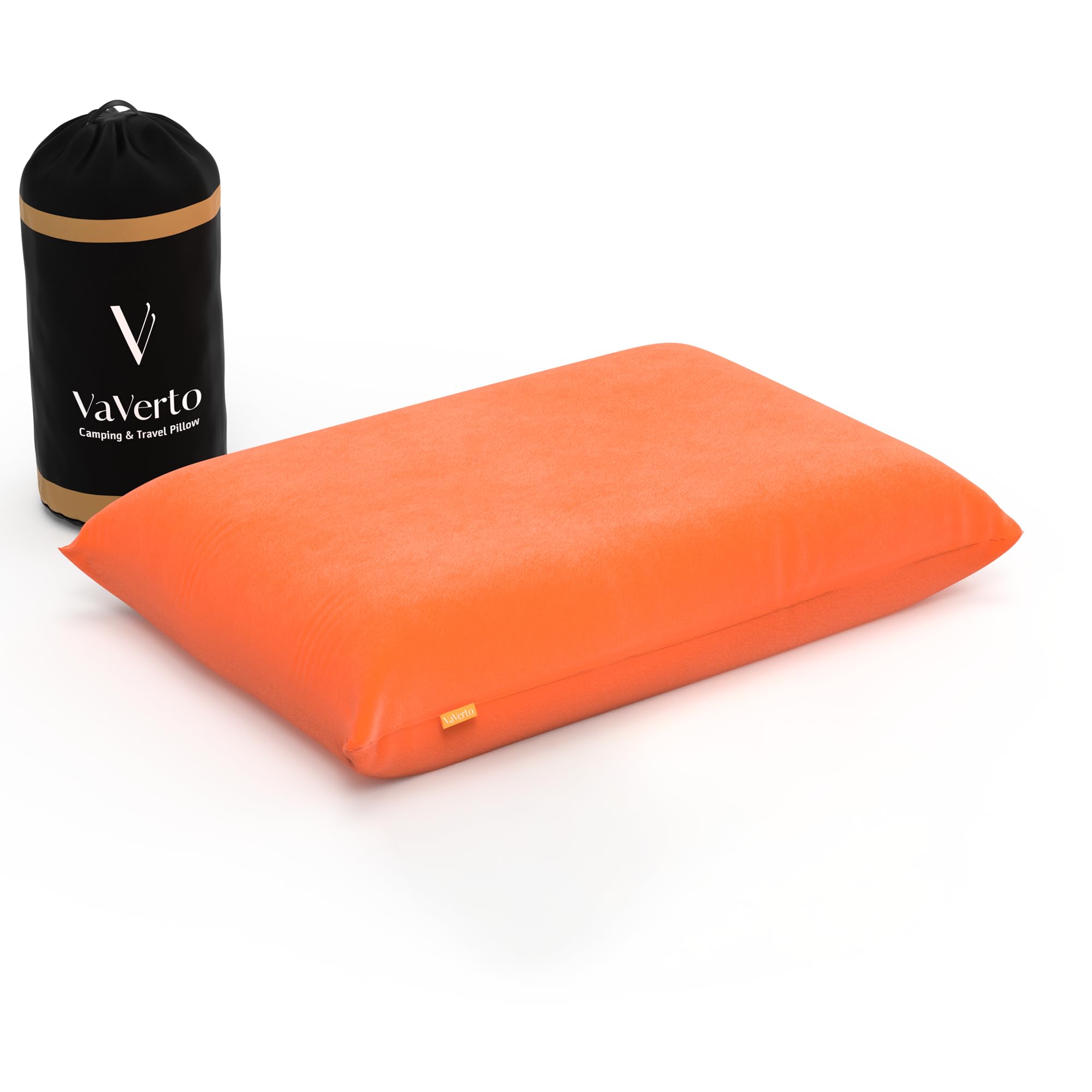Vaverto Campingkissen, mittelfestes Reisekissen aus Memory-Schaum, komprimierbar und tragbar, atmungsaktiv, waschbar, für Rucksackreisen, Flugzeug und Autoreisen, 30,5 x 45,7 cm