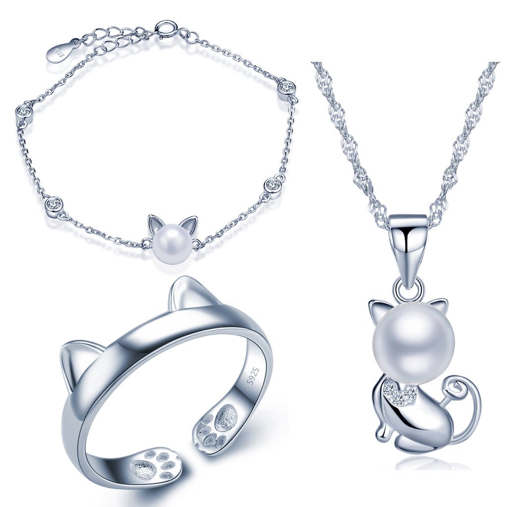 Collana A Forma Di Cuore Con Gatto Bianco E Nero – Ciondolo In Lega Con Strass, Regalo Simbolico Per Coppie, Donne E Bambini - copertina