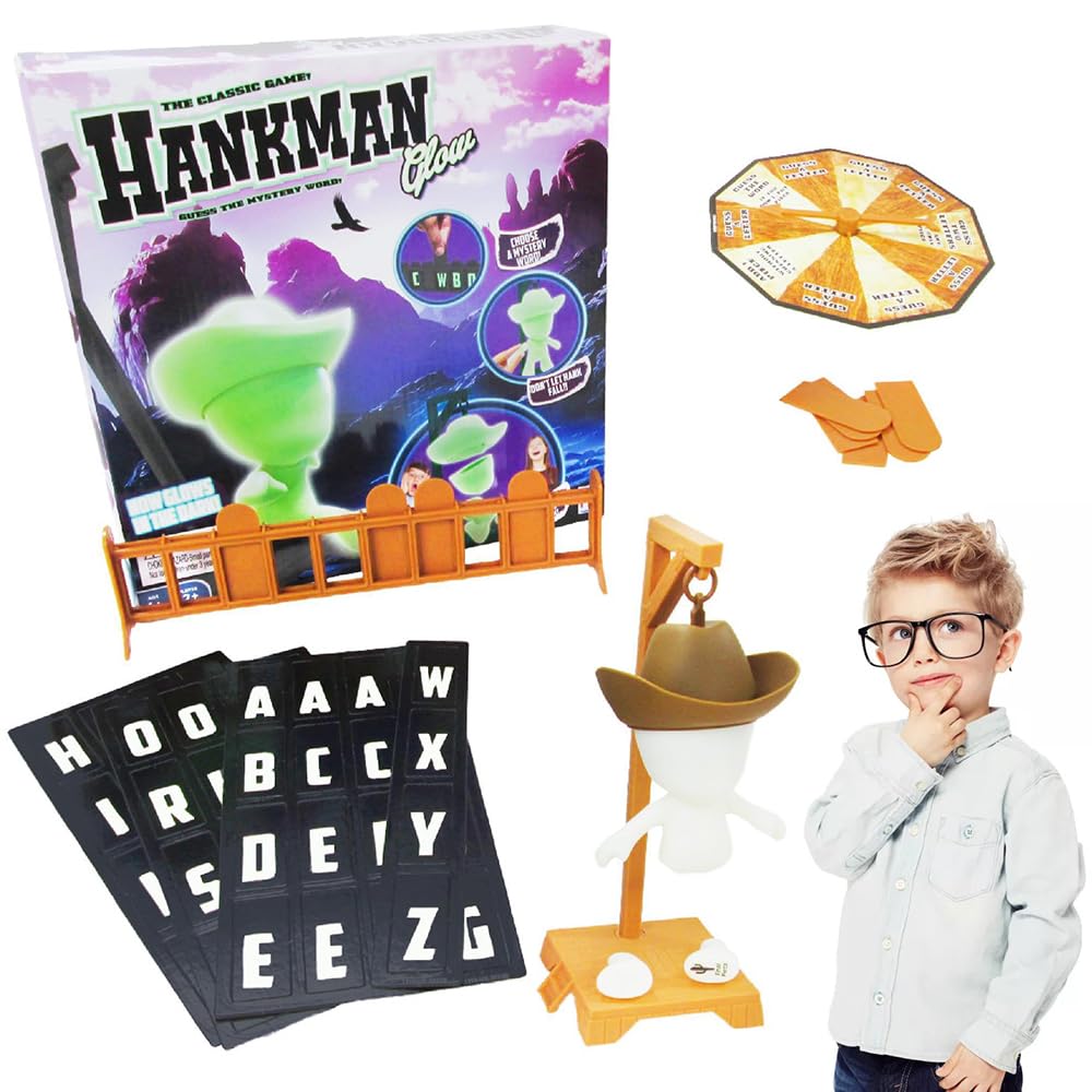Ahorcado juego de mesa, Juego Ahorcado con Muñeco, Juego-de Mesa Infantil y Familiar, ortografía y Vocabulario, Magnetic Hangman Game, Infantil niños y niñas Desde 4 años de Edad