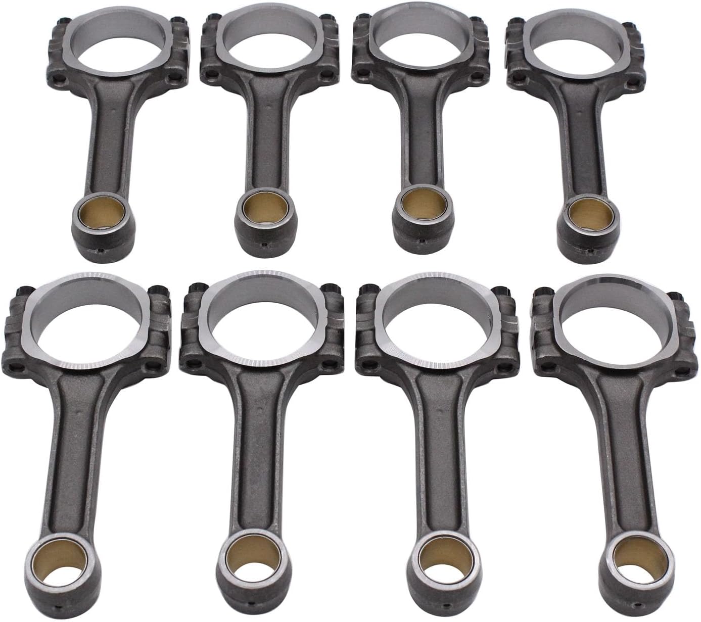 8 pcs/set SHLPDFM Connecting Rods I Beam 5.700" 2.100" .927" Bronze Bush 5140 Connecting Rods Compatible with Chevy SBC 350
