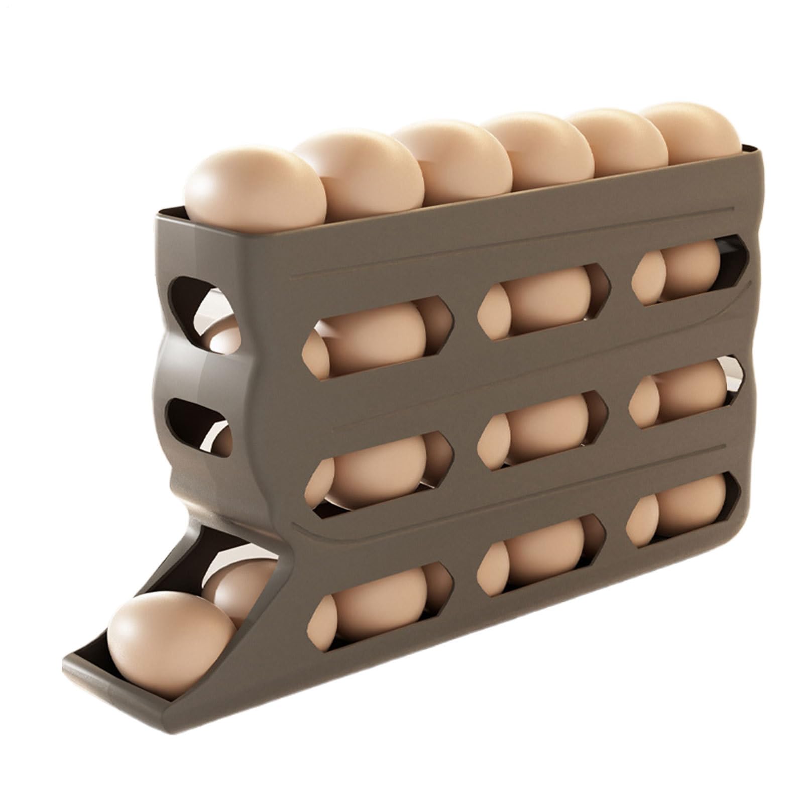 Organizador de huevos automático de 4 niveles y gran capacidad para nevera