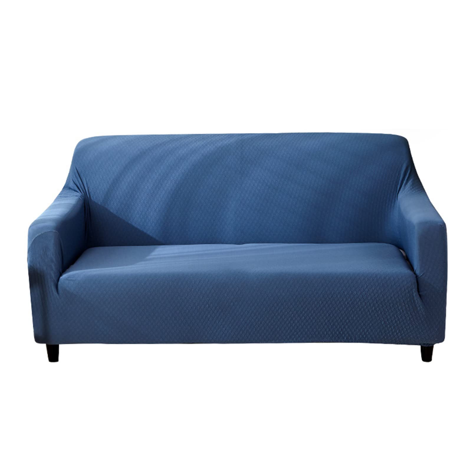 Housse de canapé imperméable extensible 1 place bleu pour protéger votre fauteuil des taches
