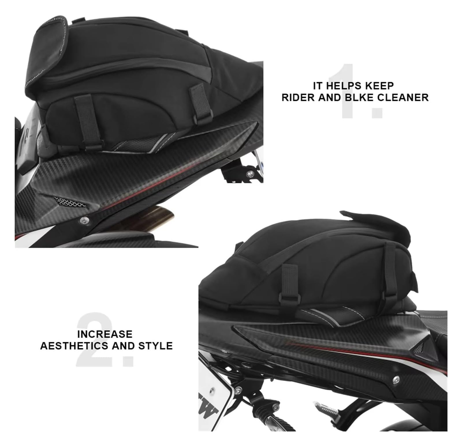 Moto Paraurti Borsa per BMW per S1000 per S10000RR Moto Sport Cuscino Portaoggetti per Sedile Posteriore Borsa da Sella Impermeabile per Attrezzi