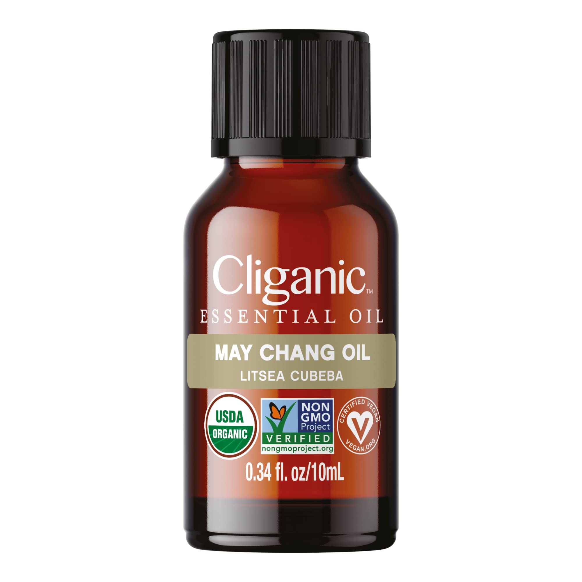 Cliganic May Chang Essential Oil, 100% Pure Natural for Aromatherapy | Non-GMO Verified