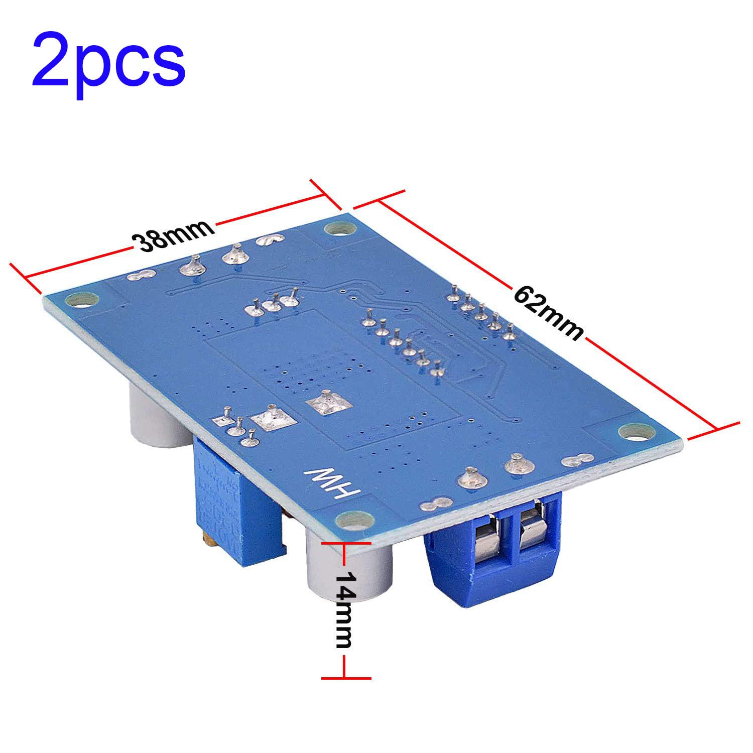 Convertisseur Abaisseur DC-DC 4-38V Vers 1.25-36V - Module D'Alimentation 5A Avec Affichage LED (Lot De 2)