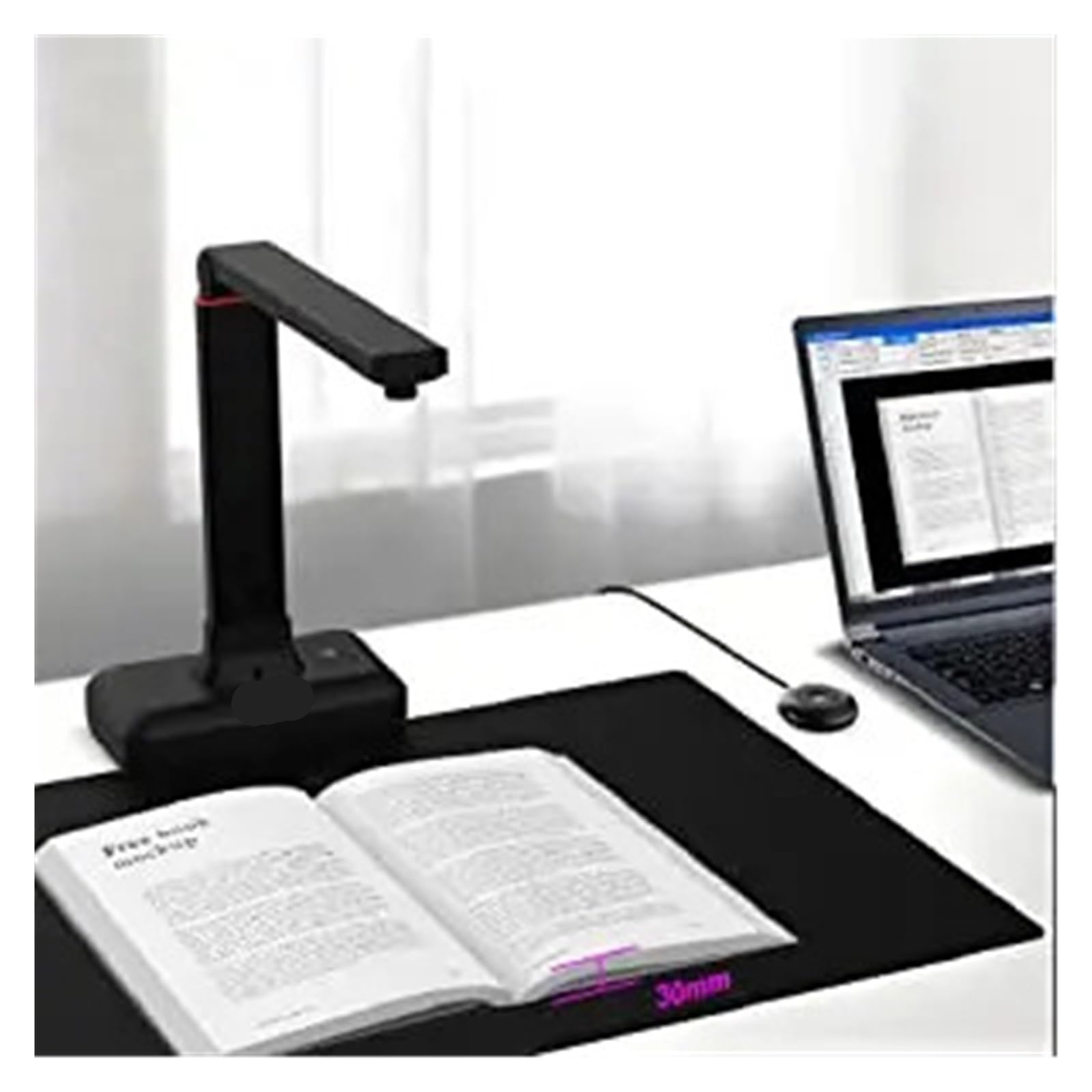 Scanner per documenti, Scanner da tetto for libri e documenti di grande formato A2/A3 Appiattimento automatico supporto ad alta risoluzione 23 MP