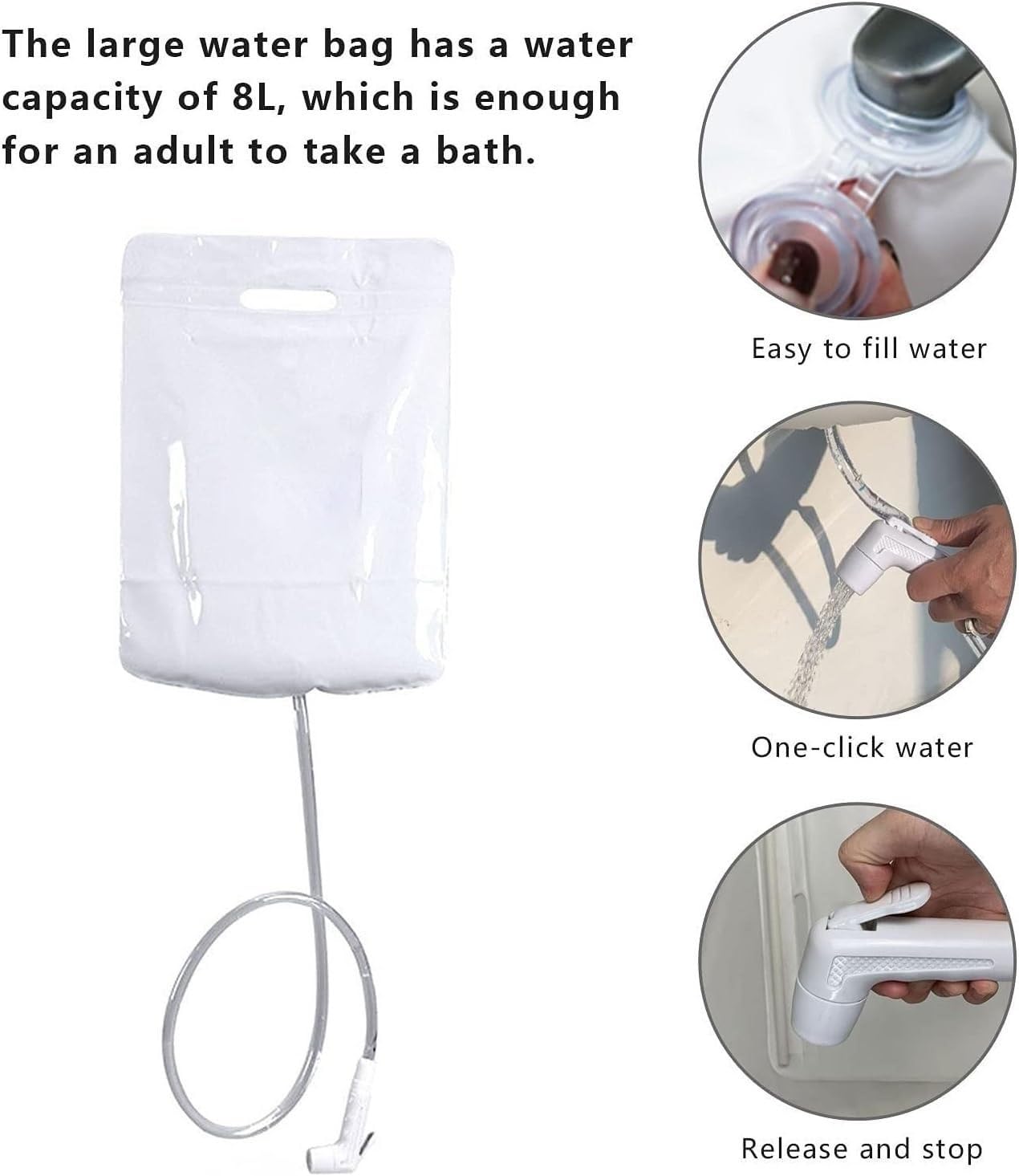 Kit Vasca Da Bagno Gonfiabile Per Doccia Da Letto / Sistema Di Vasca Da Bagno Gonfiabile Portatile In PVC Con Sacca D'acqua E Pompa D'aria Elettrica / Ausili Da Letto Per Disabili, Anziani, Pazienti A