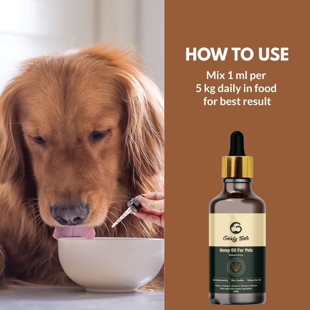 Goofy Tails Hemp Seed Oil for Dogs and Cats 50 ml, Cold Pressed Hemp Oil for Dogs and Cats, Anti Inflammatory Omega Rich Dog Supplement (3-6-9) 3