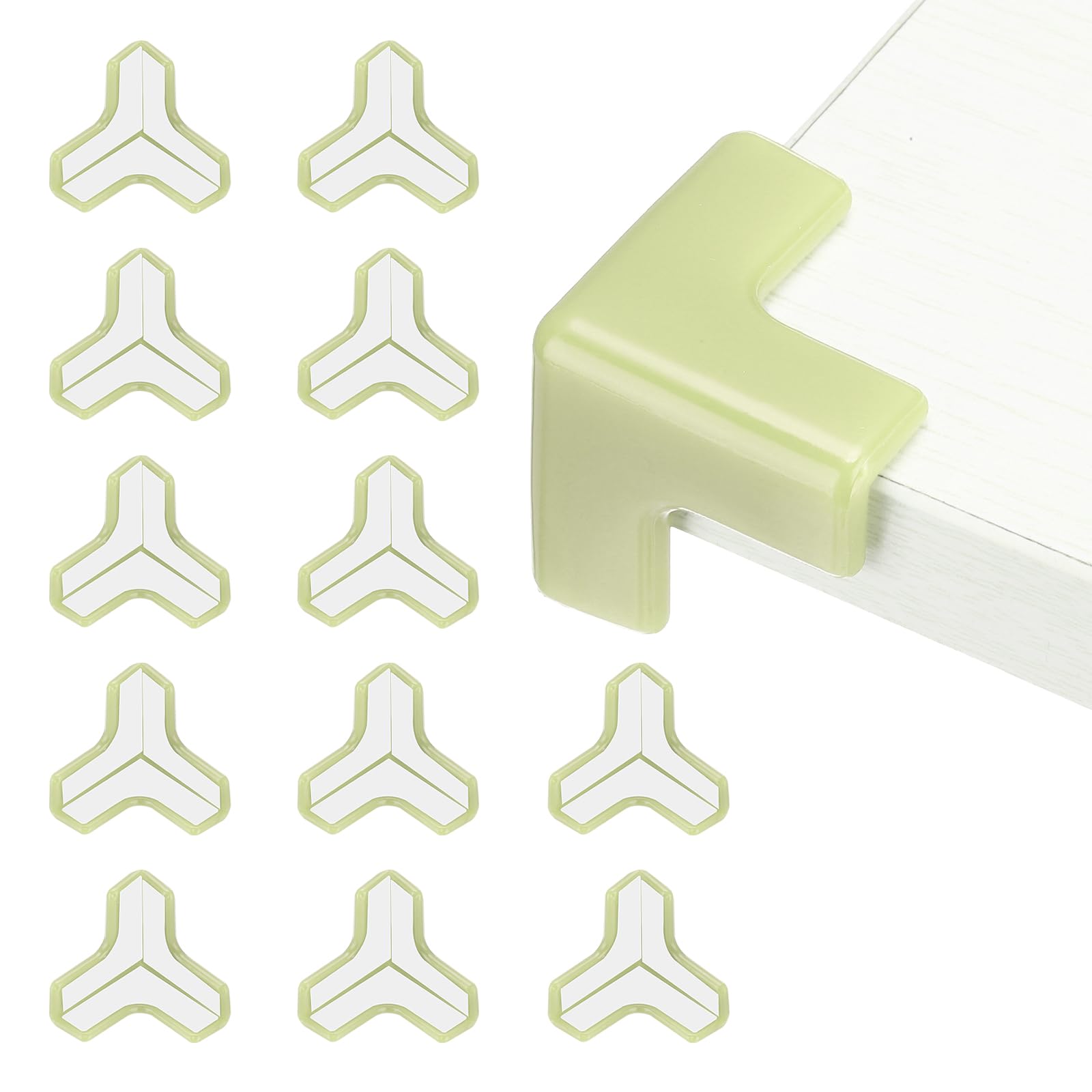 uxcell Corner Protectors, 12 Pcs Table Corner Protectors, Furniture Corner Guard and Edges Safety Bumpers for Table Edges and Sharp Corners (T-Shaped,