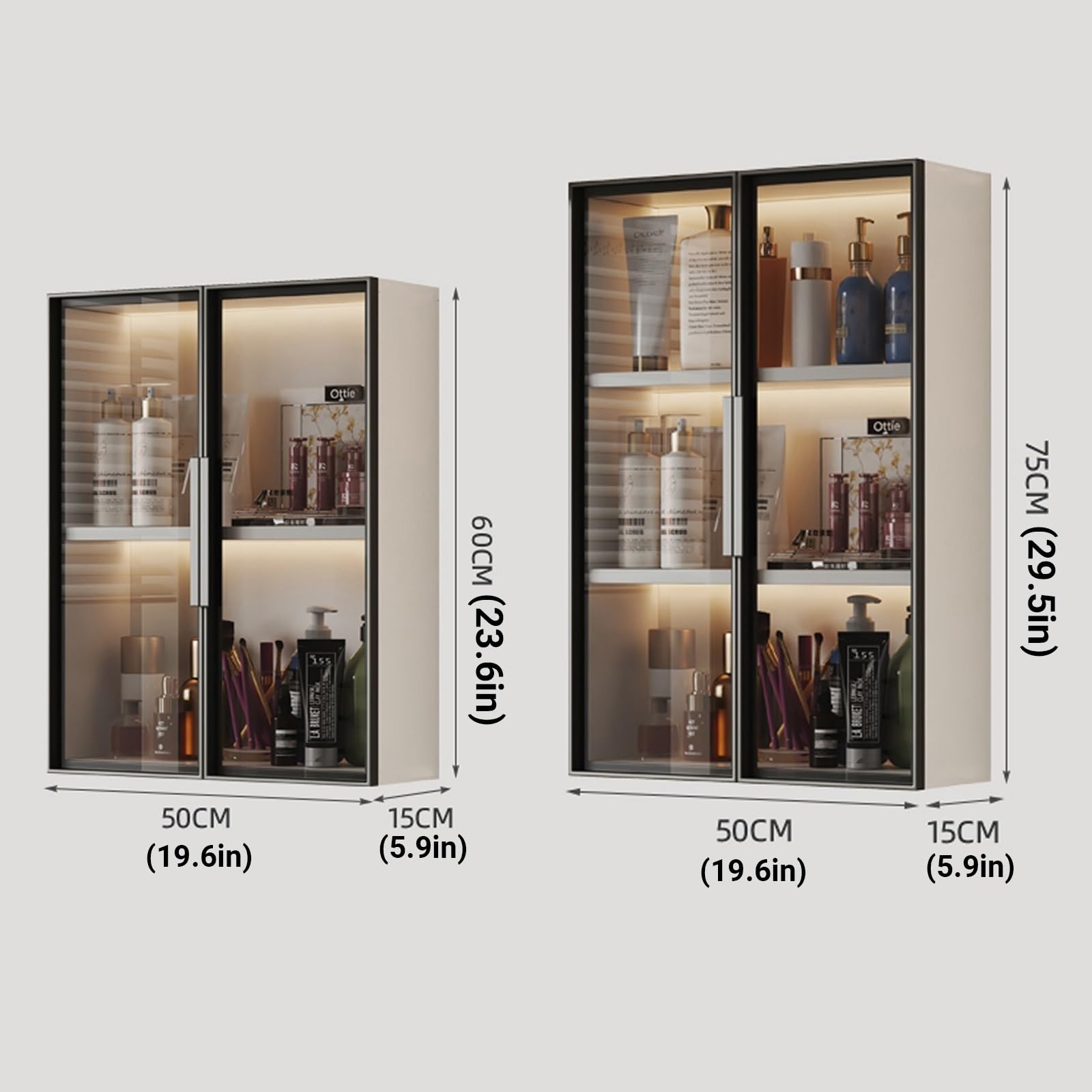 Armadio Mcine a parete in alluminio impermeabile salvaspazio Sto per bagno e cucina 2 porte 2 livelli s porta nizer - letto