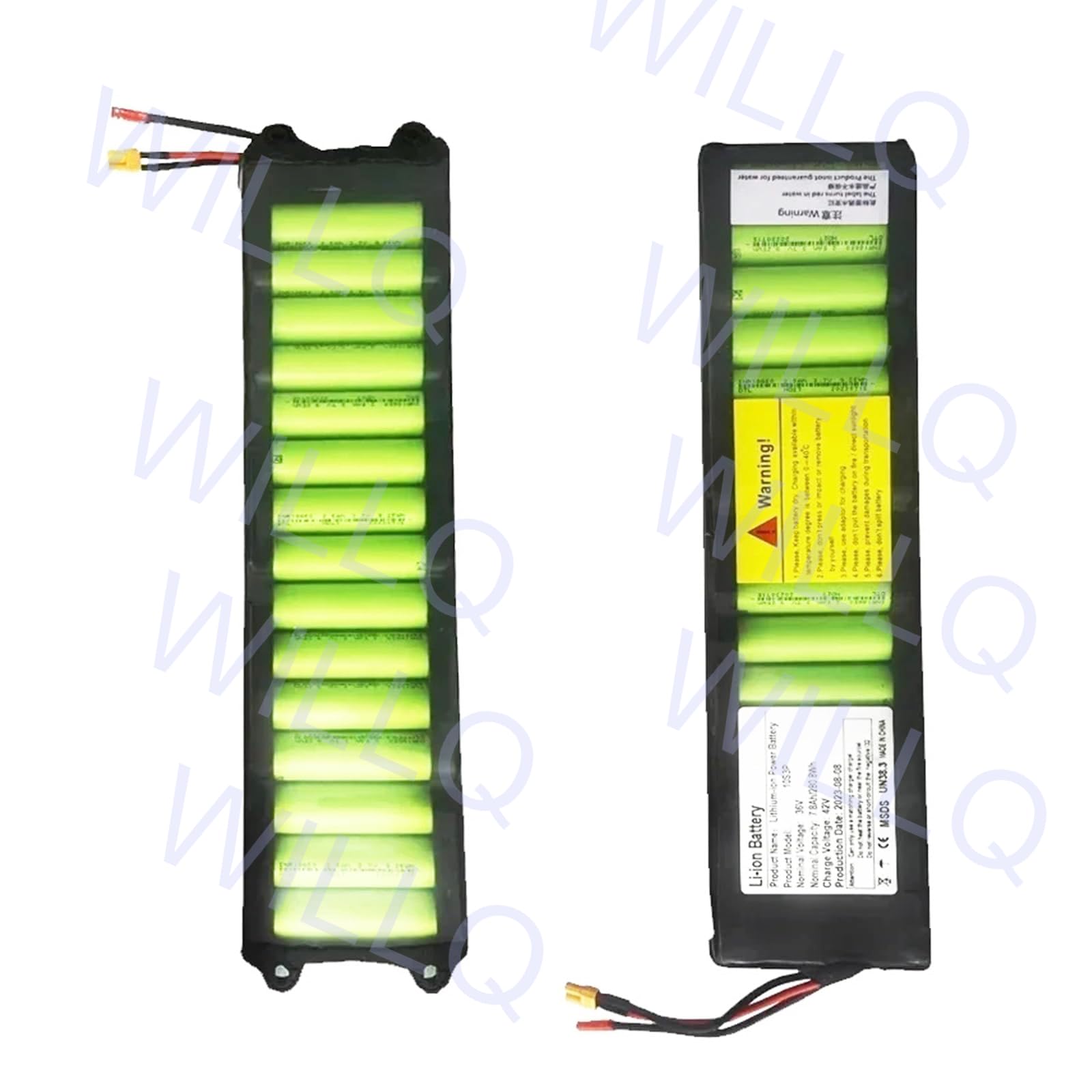Batterie Lithium 10S3P 36V 6600mAh 7800mAh 9000mAh 10400mAh Batterie Remplacement pour Scooter électrique Compatible avec Les Moteurs 100W à 375W avec connecteurs JST et XT30