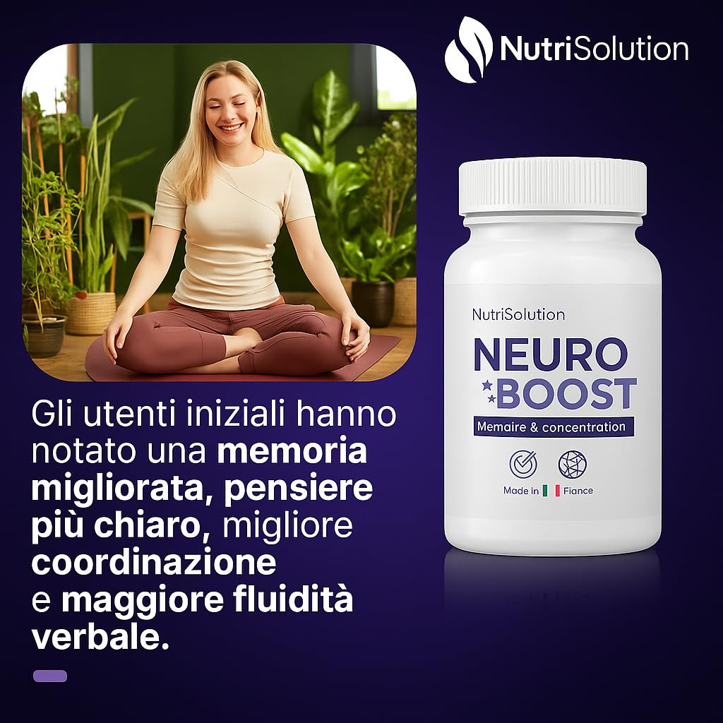 NeuroBoost: Integratore Naturale di Supporto Cognitivo con Ginkgo Biloba, Vitamina B12 ed Estratti di Piante - Nutre la Memoria, la Concentrazione e la Salute Cognitiva - 60 Capsule Vegane (3)