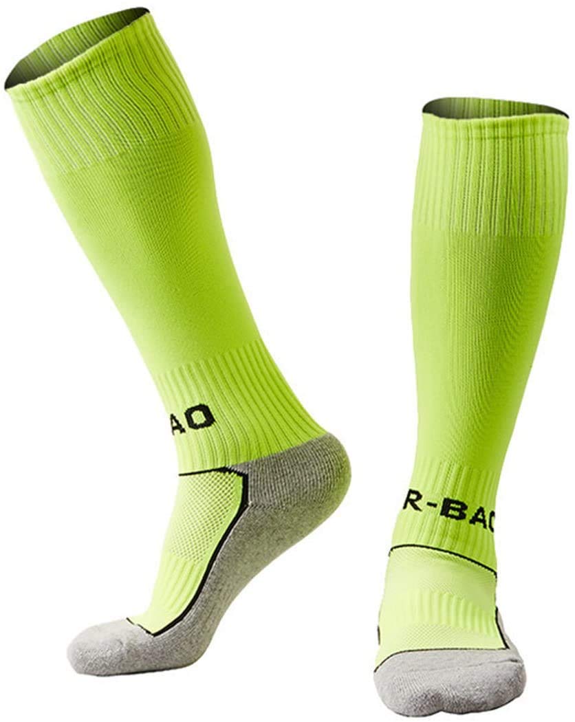 YohopeUnisex Knee High Striped Sports Football/Soccer/Hockey Tube Cotton Socks for Kids 8-13 years