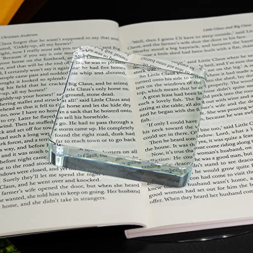 Presse-papier carré en verre transparent