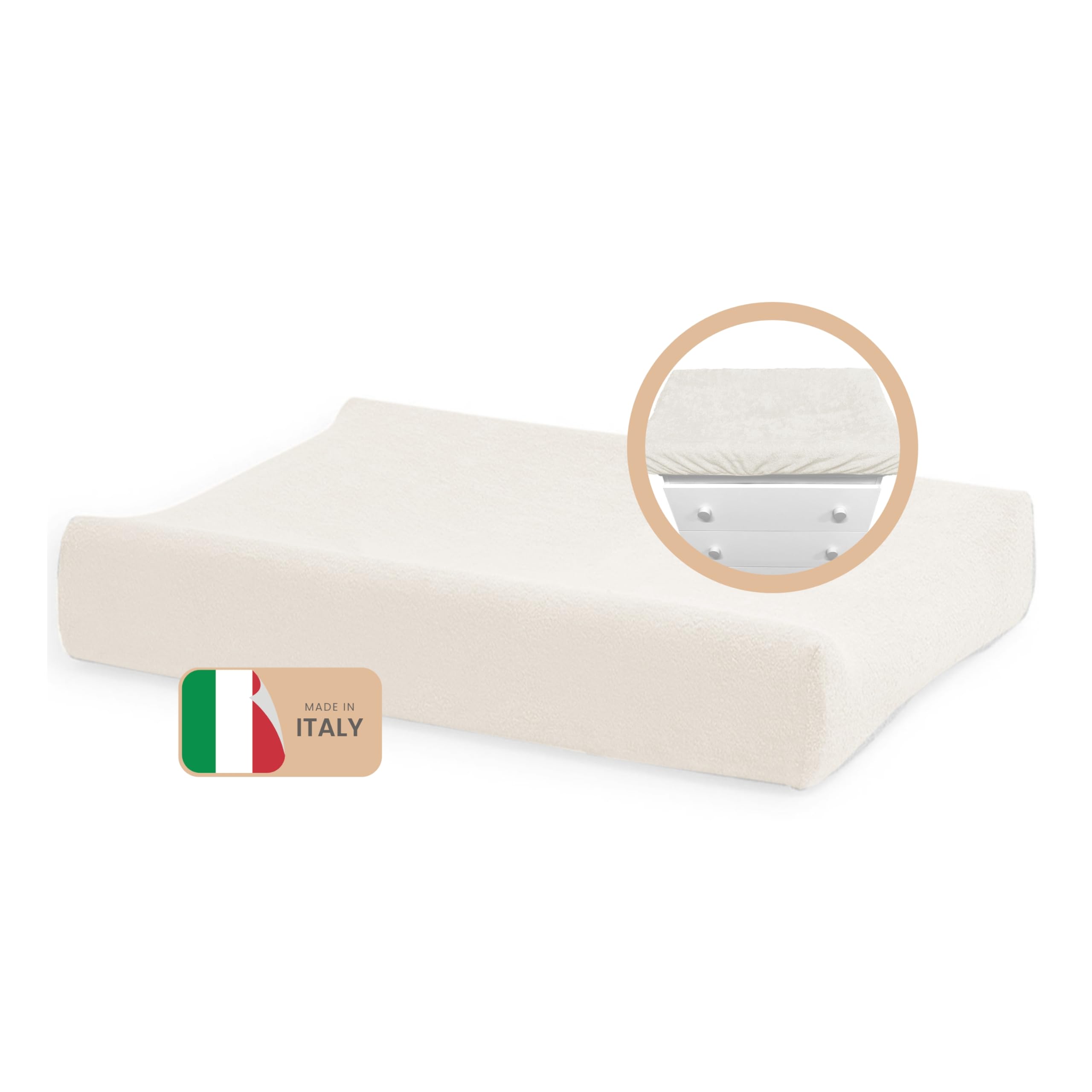 PALLA PALLINA Copri Fasciatoio Neonato Universale Con Elastico Per Una Perfetta Aderenza Al Materassino Fasciatoio Coprifasciatoio Spugna Ultra Assorbente Atossica PRODOTTO IN ITALIA