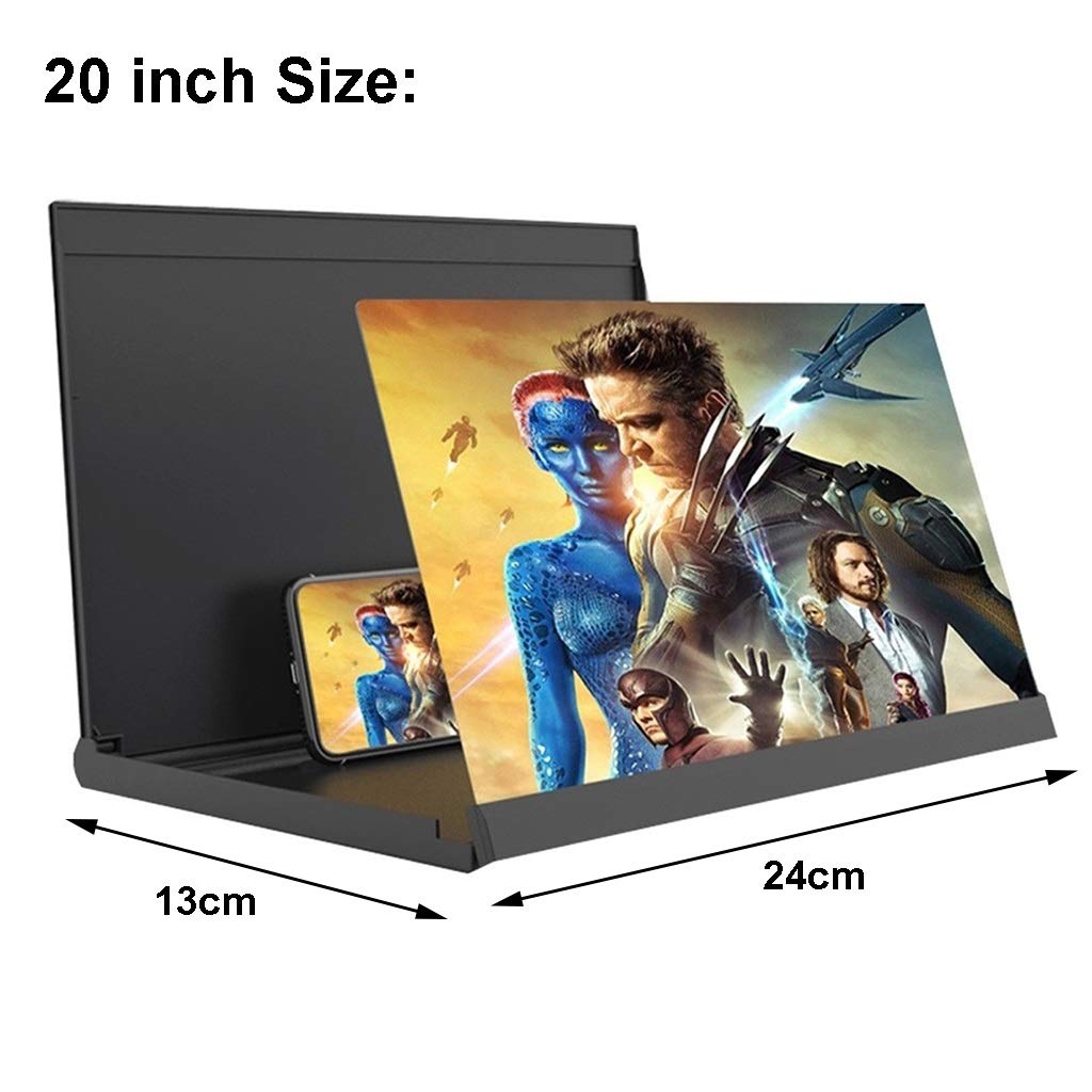 ARCH Amplificador Pantalla Movil 20/26/32, Lupa para Movil BLU-Ray De Pantalla Grande, Lupa De Pantalla De Teléfono Móvil para Películas, Videos, Compatible con Todos Los Teléfonos Inteligentes