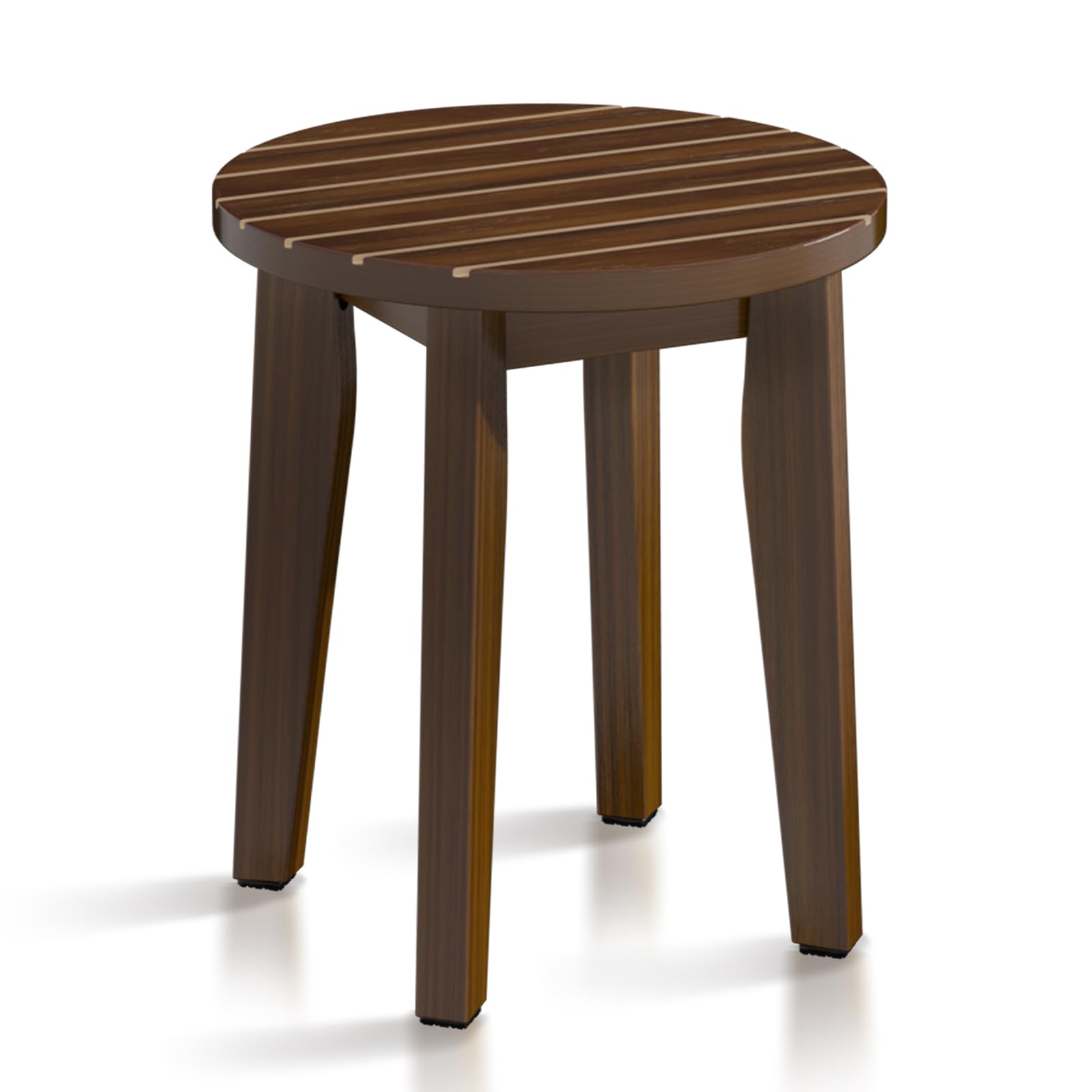 Taburete de ducha de bambú, ligero, impermeable, antideslizante, para ancianos, discapacitados, espacios pequeños, RV, bañera y sp