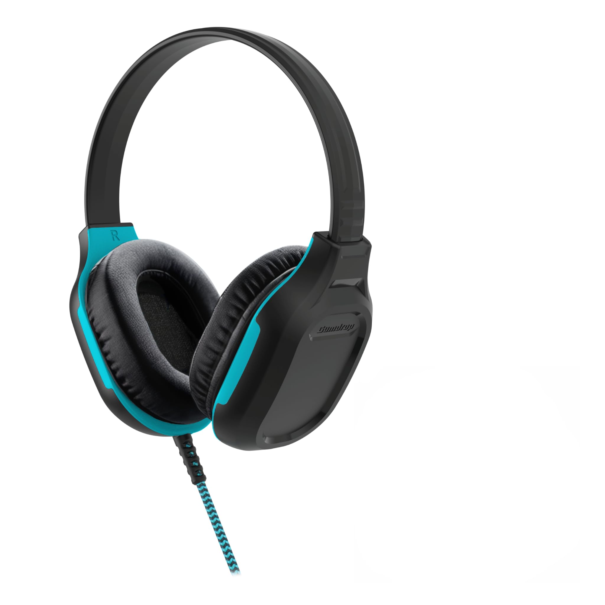 Gumdrop DropTech On-Ear Wired Headphones No Mic | USB C - Long Tangle Free Chew-Proof Cord - Rugged Reliable Drop Tested and Comfortable for Kids K-12