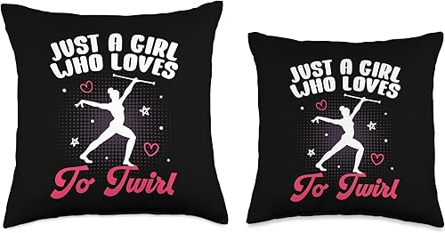 Miniatura 3 de Just A Girl Who Loves to Twirl Throw Pillow, 16x16, Multicolor