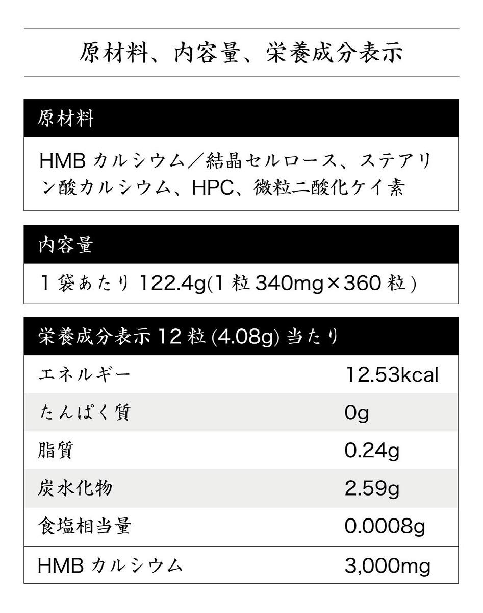 Amazon.co.jp: 協和食研 HMBタブレット 360粒 国産HMBカルシウム原料