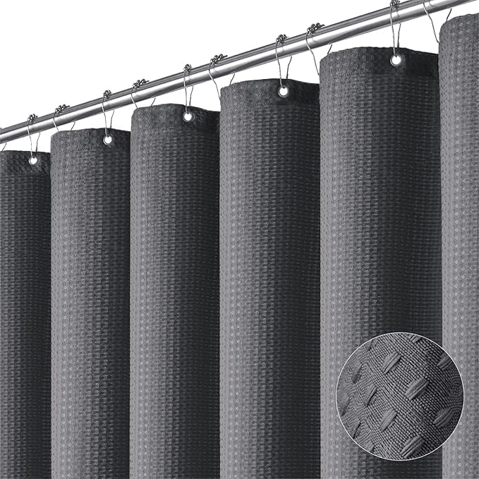 La Mejor Recopilación de Cortinas para baño los más recomendados. 44 BIMENDOS Cortina de Baño para Ducha,Cortina de Ducha Tipo Gofre con 12 Ganchos,ortina de Regadera de Tela de Algodón Mezcla,para Cabina de Ducha de Bañera, Resistente al Agua -...
