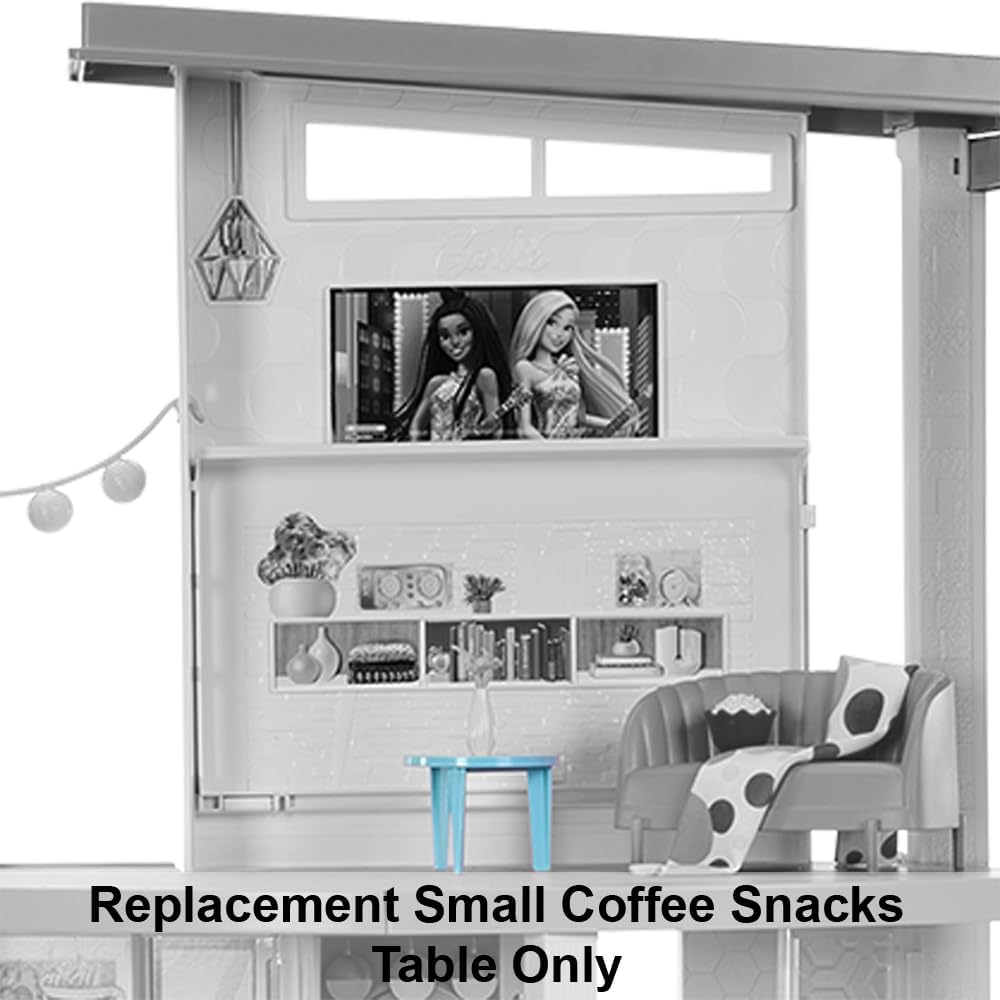 Replacement Part for Barbie Doll Dreamhouse Doll House Playset HMX10 - Replacement Small Teal Coffee Snacks Table