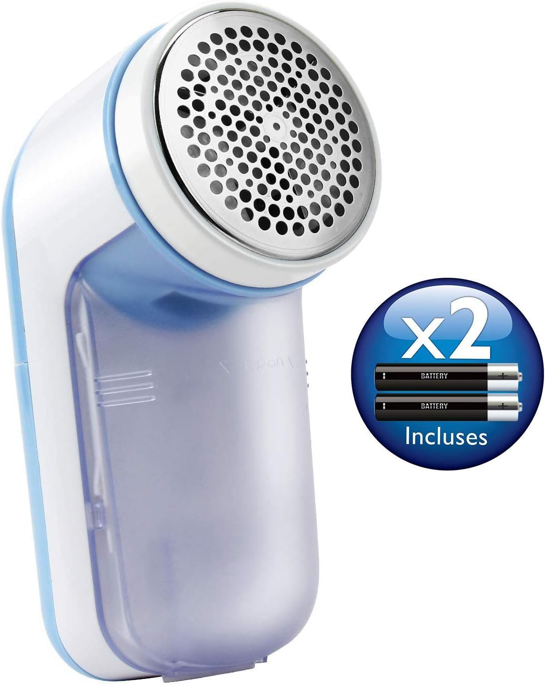 Heeno Fabric Shaver and Lint Remover, Electric Clothes Sweater Defuzzer, Easy Remove Fuzz, Lint, Pills, Bobbles, Battery Operated, (2 x AA) are included
