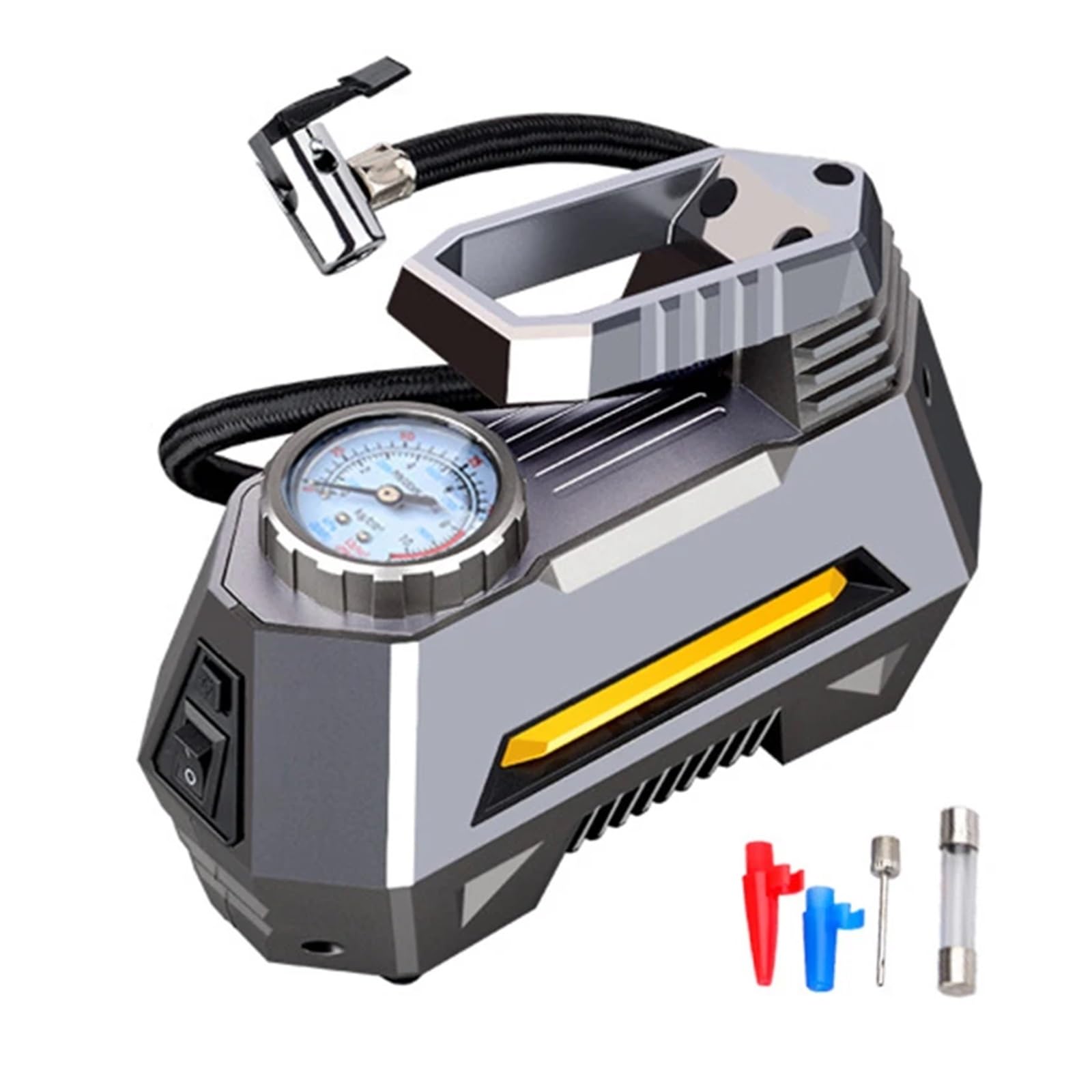 Sprężarka Powietrza Samochodowa Przenośna Pompa Nadmuchiwana 12V Inflator Do Opon Samochodowych Mini Elektryczny Auto Łodzi Podróżnej Sprężarki Narzędzie Szybkie Pompowanie Wysiłku(Pointer)
