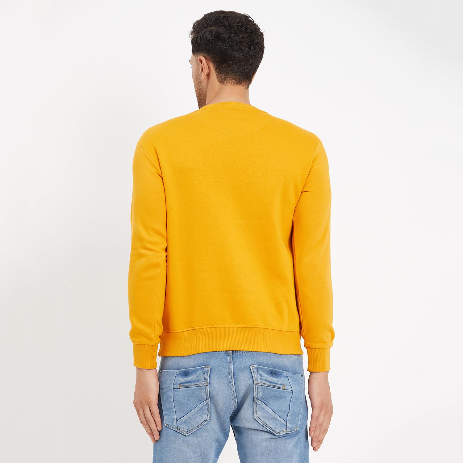 Duke Stardust Men Round Neck Sweatshirt (LF3951_Mustard_XXL) 1