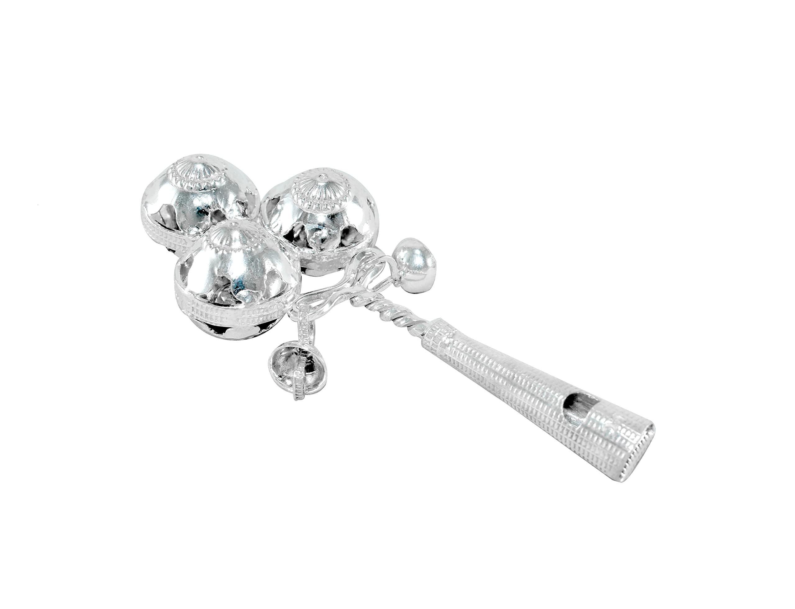KMJ Pure Silver jhunjhuna Rattle with Whistle for Baby, Gifts for Baby (Weight 23 Grams) (B09Z83728T) Amazon Price History, Amazon Price Tracker
