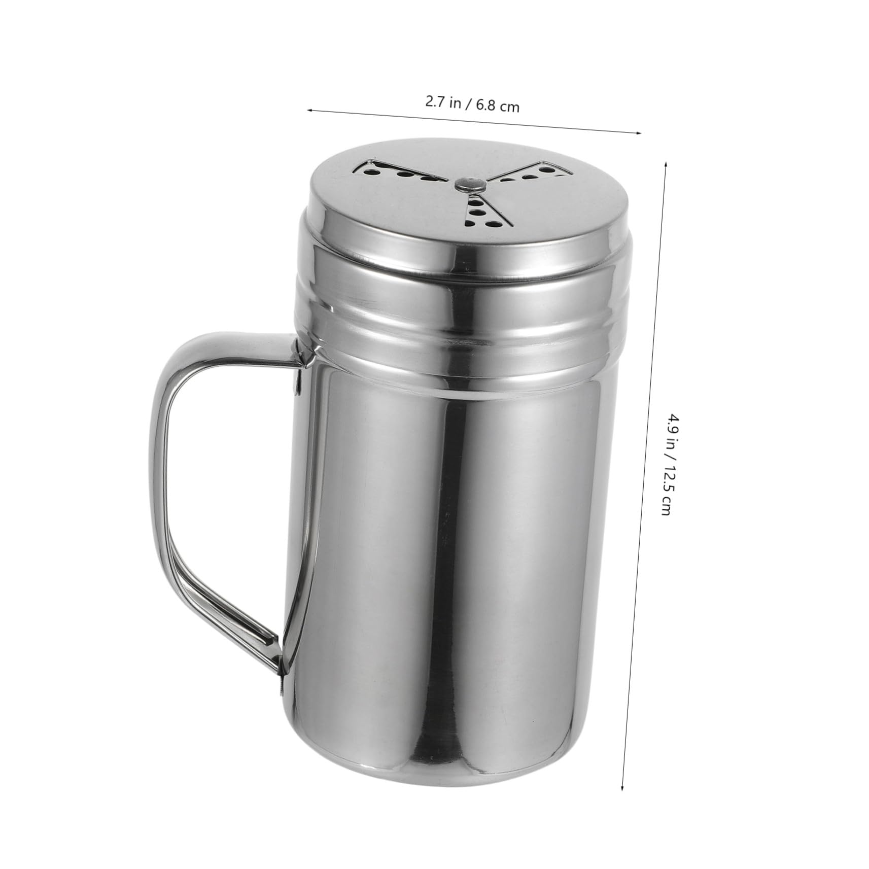 DOITOOL Saleros y Pimenteros de Acero Inoxidable 304 Agitador, Tarro Grande Multiuso Mango, para Cocina y Comedor, Recipiente para Condimentos Domésticos y Restaurantes