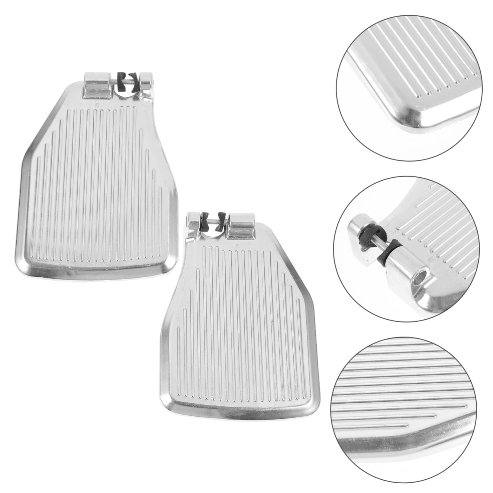 PACKOVE Reposapiés para Silla de Ruedas Aluminio Antideslizante Reforzado Ranura Accesorio Seguro para Pacientes y Personas Mayores Movilidad Diaria