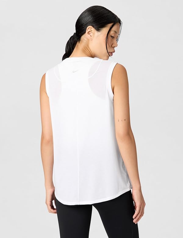 Nike Women's One Relaxed Dri-Fit Tank Top, White, Large by Nike - Used condition - Image 3