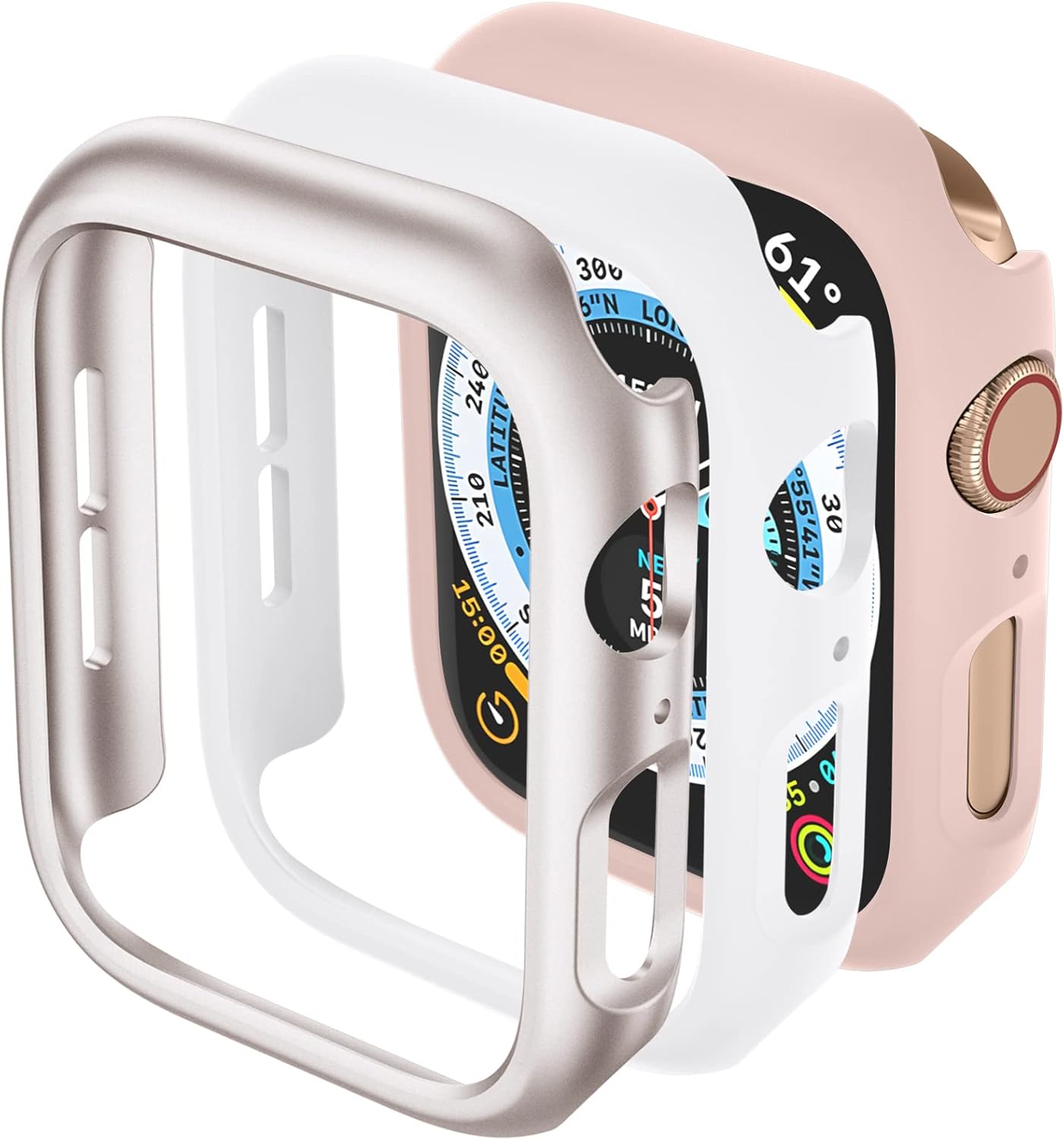 3 Pack Compatible for Apple Watch Case 44mm Series 6 Series