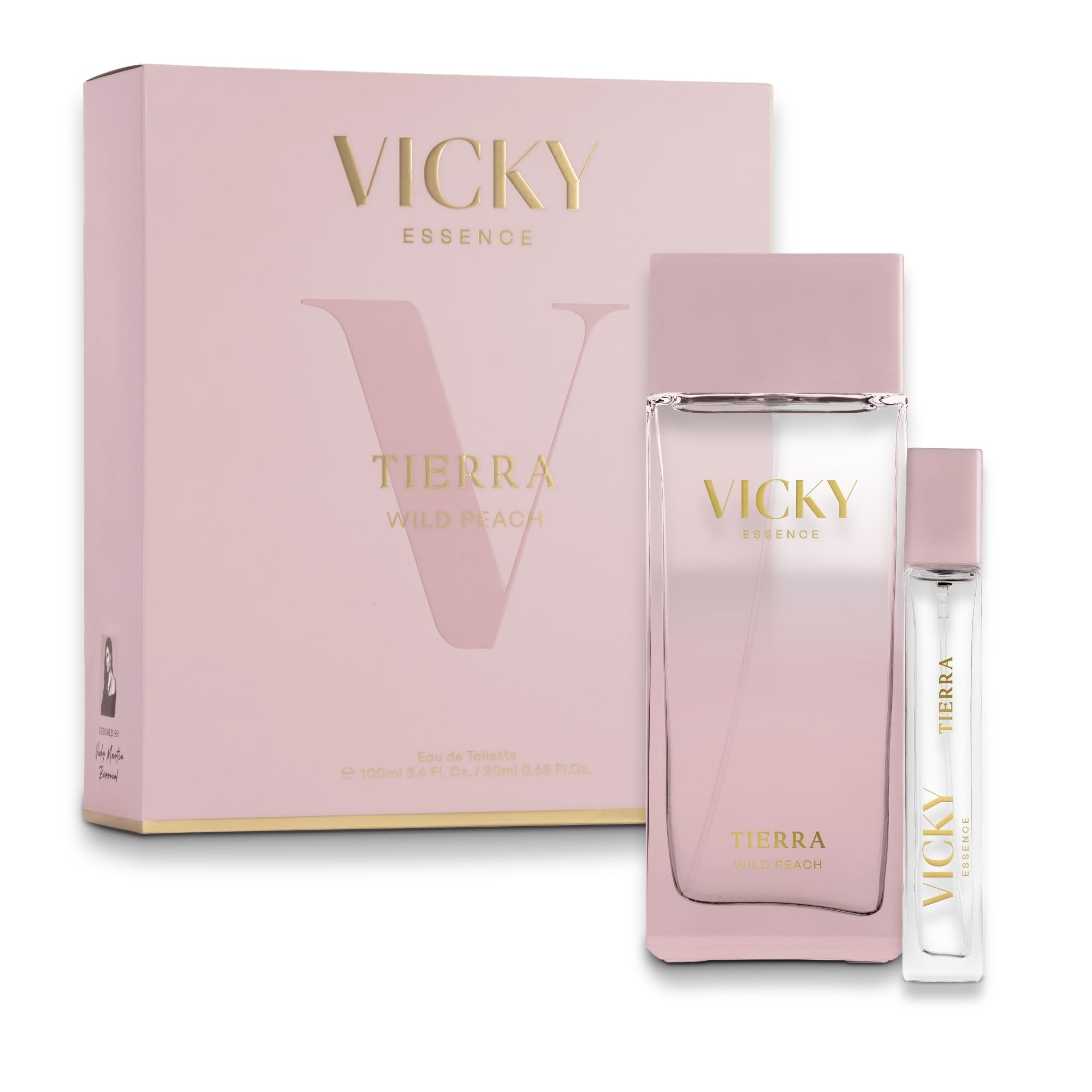 VICKY MARTIN BERROCAL SET Eau de Toilette TERRA 100 ml + EDT 20 ml | Profumo da donna | Fragranza floreale orientale e duratura | con note di pera, rosa e vaniglia