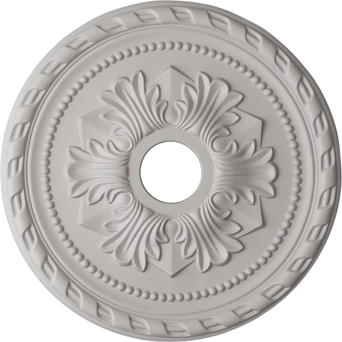 Ekena Millwork CM20PMUWF Palmetto Ceiling Medallion fits Canopies up to 5", Ultra Pure White