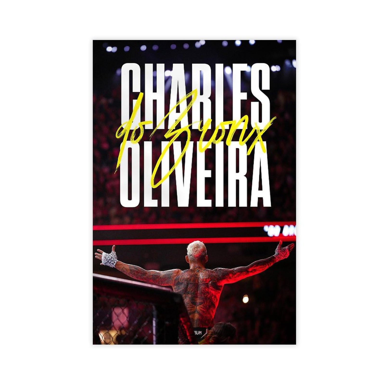 SFQQE Charles Oliveira UFC Poster Canvas Poster Wall Art Decor Print Picture Paintings for Living Room Bedroom Decoration 24x36inch(60x90cm)