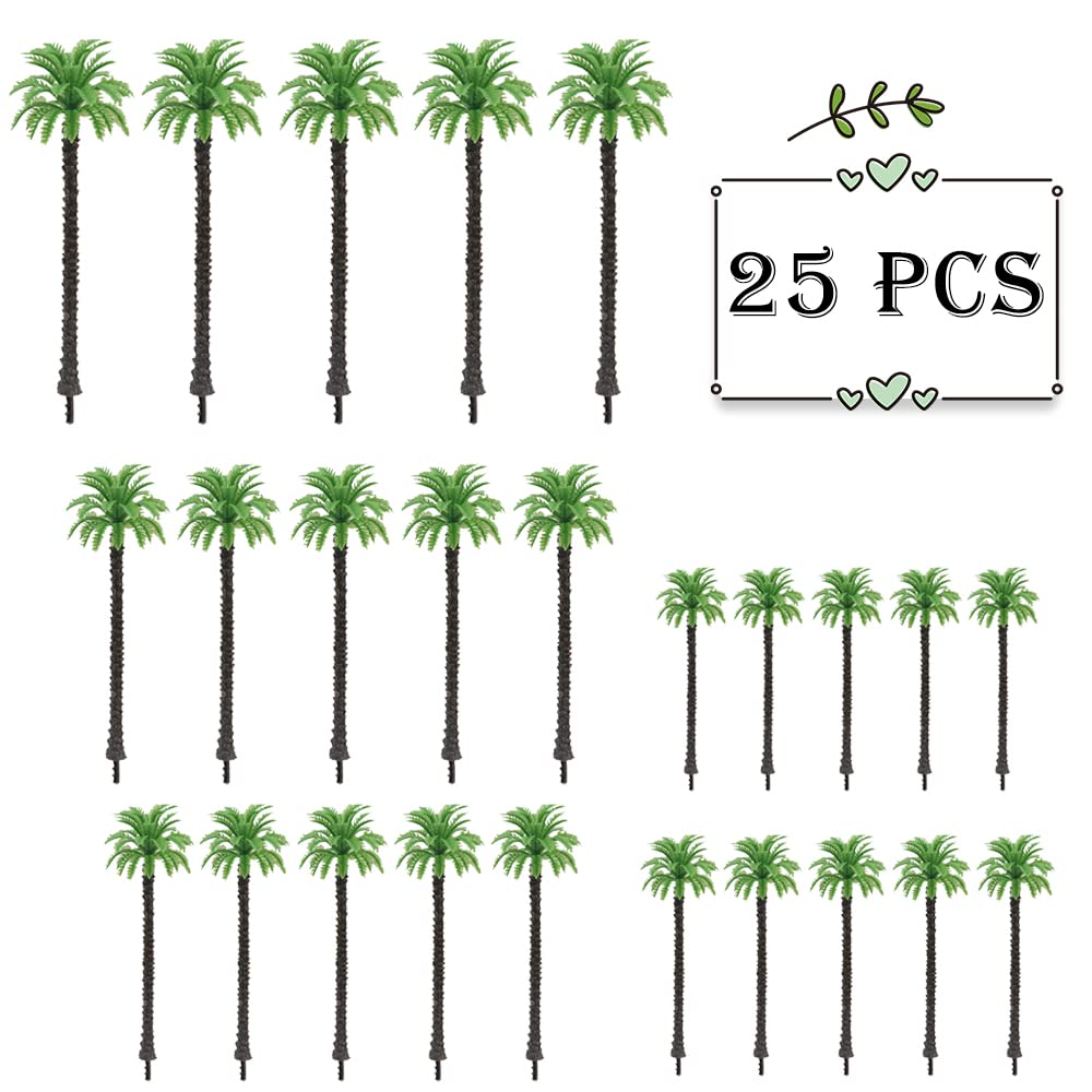 BESPORTBLE Arbre Miniature Plastique Coconut Palmier 3 Pièces - Miniature Plastic Coconut Palm Tree - Inspiré du jardin - Décoratif