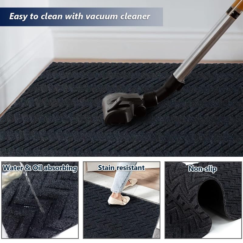 Fasward Hallway Runnner Rug Non Slip Rubber Backing Carpet 2x6 ft Custom Size, Heavy Duty Long Rug for Entryway, Kitchen, Garage, Stairs, Front Door, Laundry Room, Commercial Use