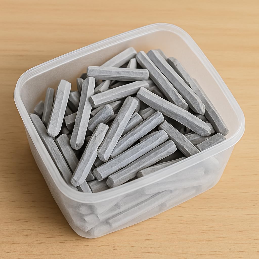 Slate Pencils Box – Approx 300 gm Slate Pencils | Suitable for Taking | Natural White Stone Writing Chalk | Dust-Free | Ideal for Kids, School, Art & Craft Use