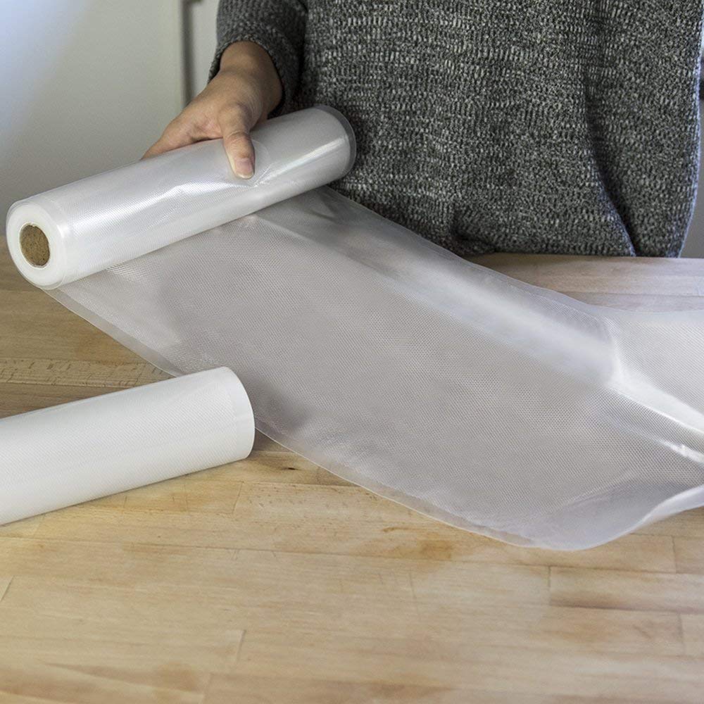 Cecotec Set di 2 Rotoli Grandi per confezionatrici al vuoto. 28 x 600 cm. Superficie gofrada, BPA Free
