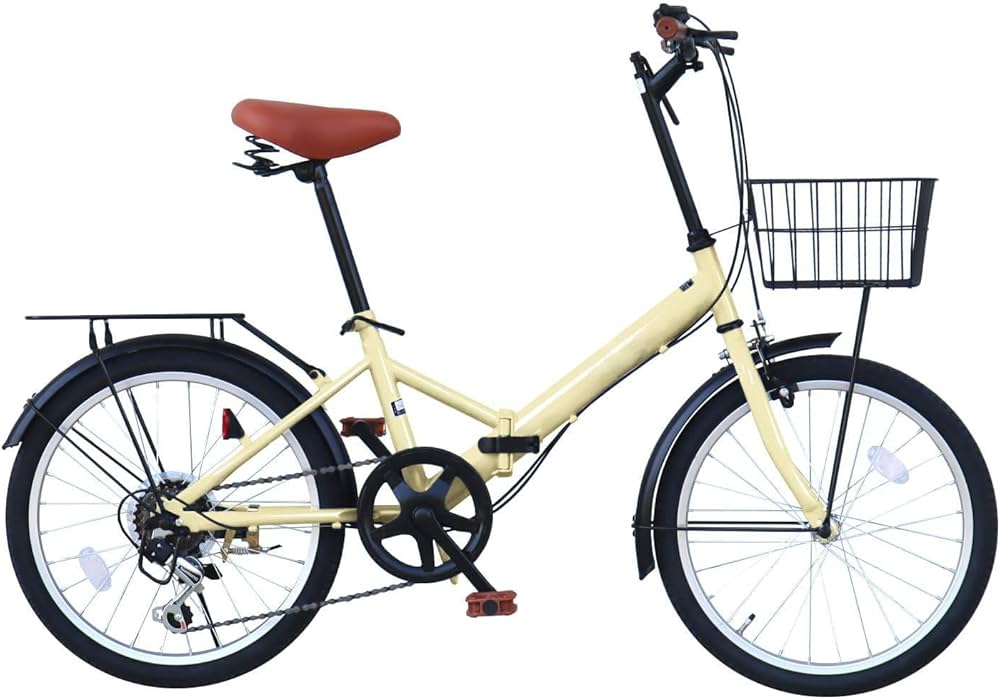 THREE STONE 折りたたみ自転車 20インチ シマノ6段ギア カゴライト Amazon | 折りたたみ自転車 自転車 20インチ 荷台付き シマノ6段ギア