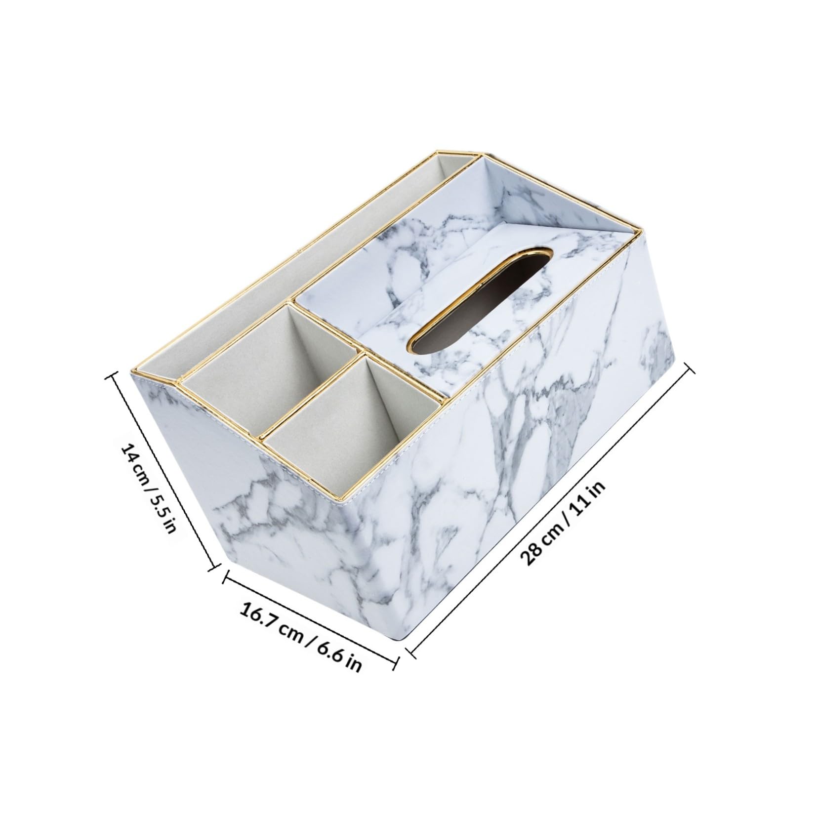 Gadpiparty Organizador de Artículos Varios Patrón Mármol, Caja de Pu