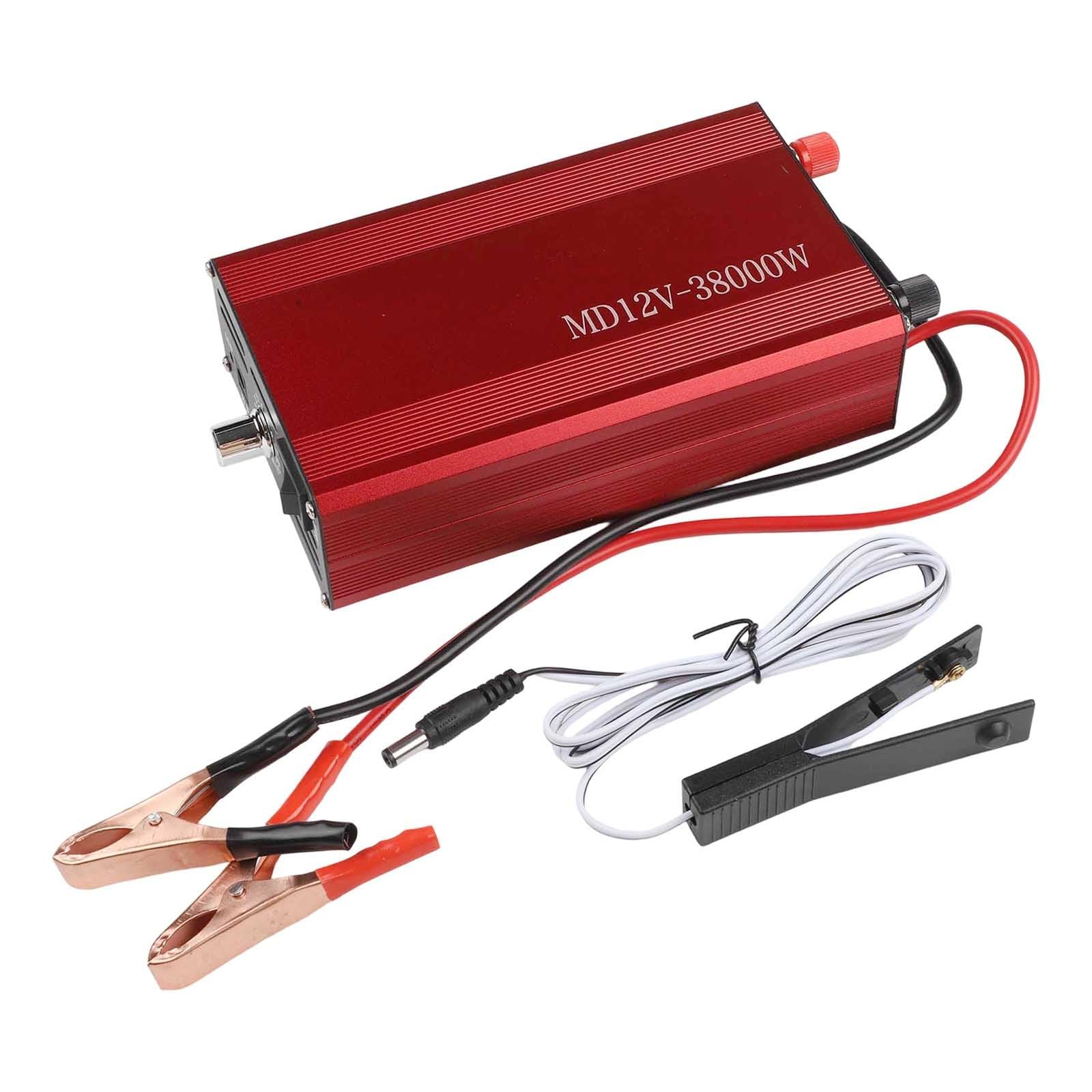 38000W Wechselrichter 12V auf 220V AC, Reiner Sinus Spannungswandler mit Überlastschutz, Leiser Lüfter, Aluminiumlegierung für Camping Wohnmobil LKW Boot